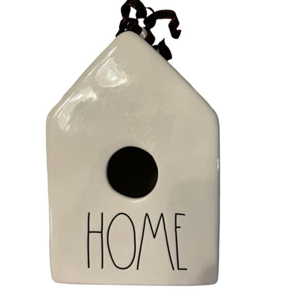 Rae Dunn - HOME - White ceramic bird house, new condition